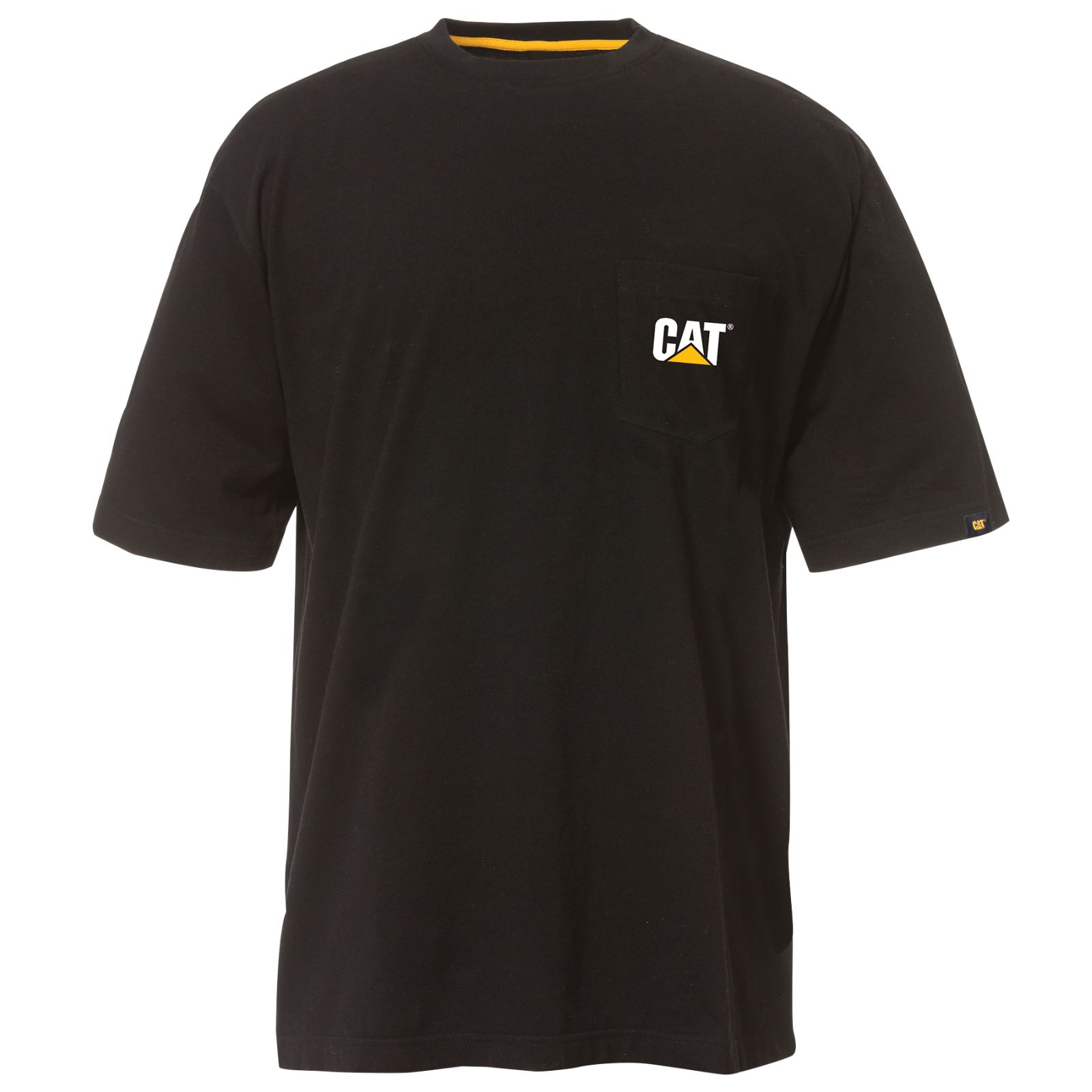 Caterpillar Trademark Pocket Philippines - Mens T-Shirts - Black 72590KIAP